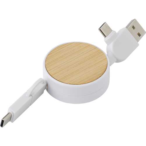 The Ponza - Bamboo extendable charging cable