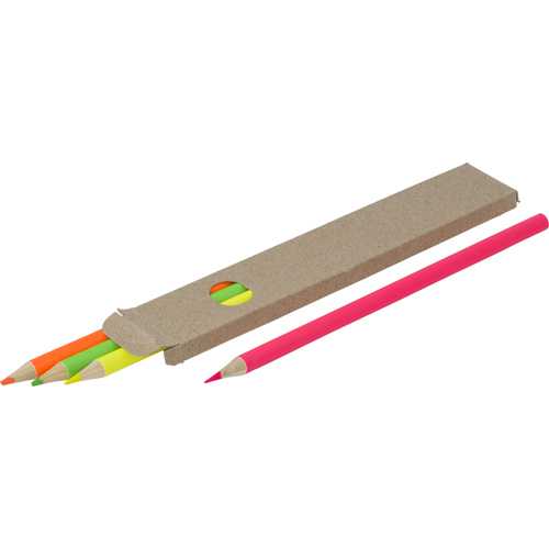 Coloured highlighter pencil set (4pc)