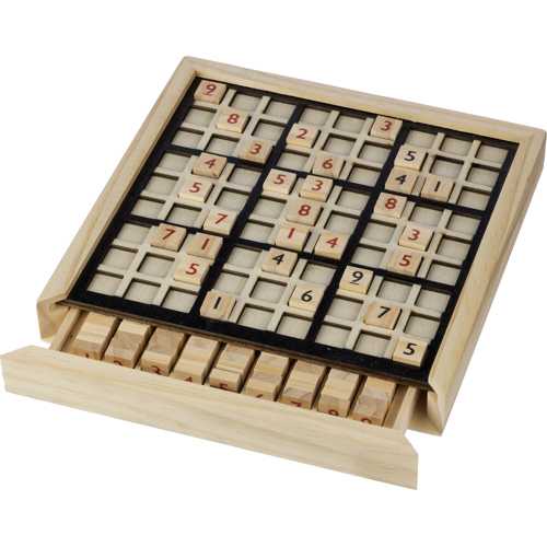 Wooden sudoku game