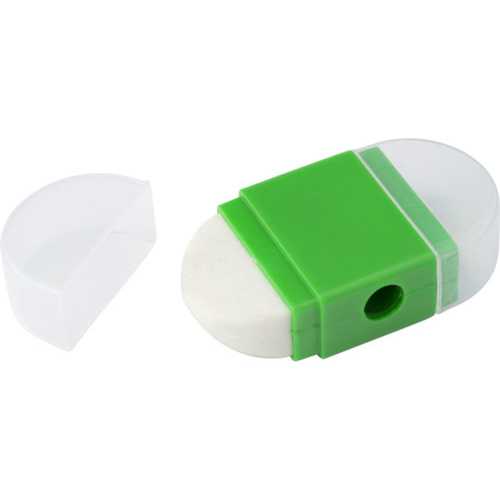 Eraser with pencil sharpener