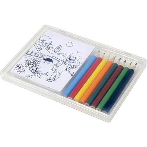 Pencils and colouring sheets