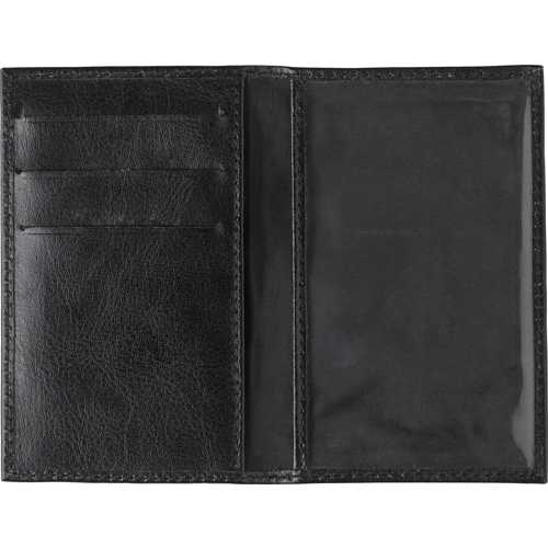 Split leather credit card wallet