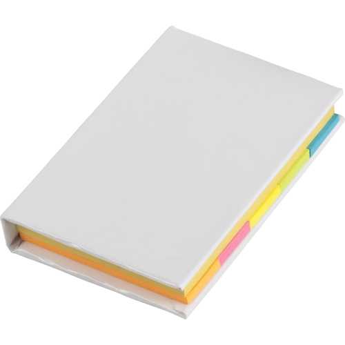 Notebook with sticky notes