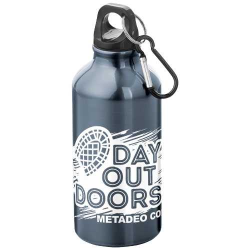 Oregon 400 ml aluminium water bottle with carabiner