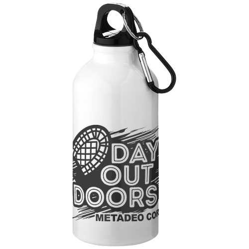 Oregon 400 ml aluminium water bottle with carabiner