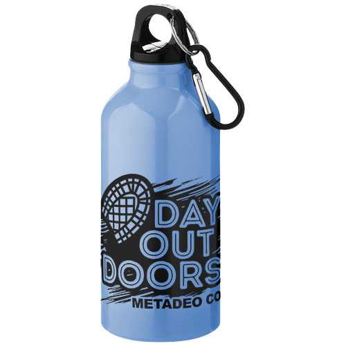 Oregon 400 ml aluminium water bottle with carabiner