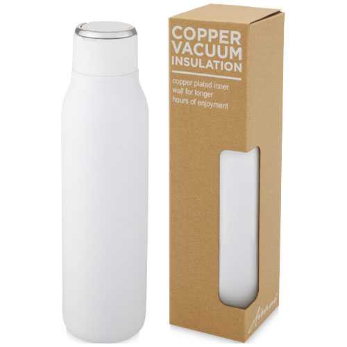 Marka 600 ml copper vacuum insulated bottle with metal loop