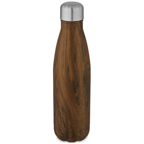 Cove 500 ml vacuum insulated stainless steel bottle with wood print