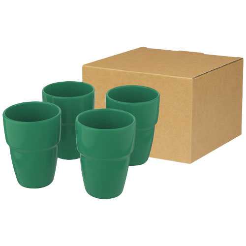 Staki 4-piece 280 ml stackable mug gift set