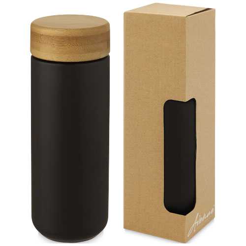 Lumi 300 ml ceramic tumbler with bamboo lid