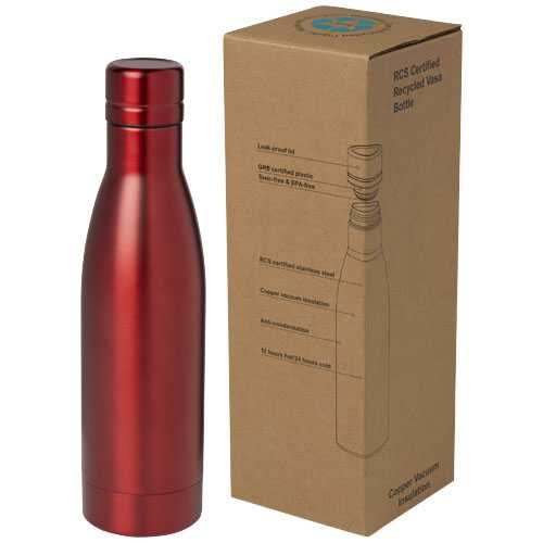 Vasa 500 ml RCS certified recycled stainless steel copper vacuum insulated bottle