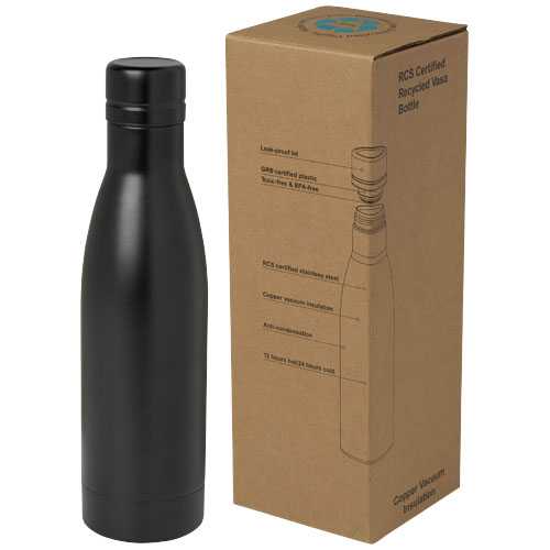 Vasa 500 ml RCS certified recycled stainless steel copper vacuum insulated bottle