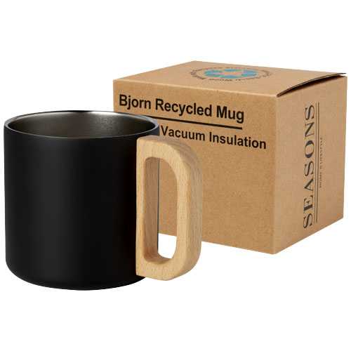 Bjorn 360 ml RCS certified recycled stainless steel mug with copper vacuum insulation