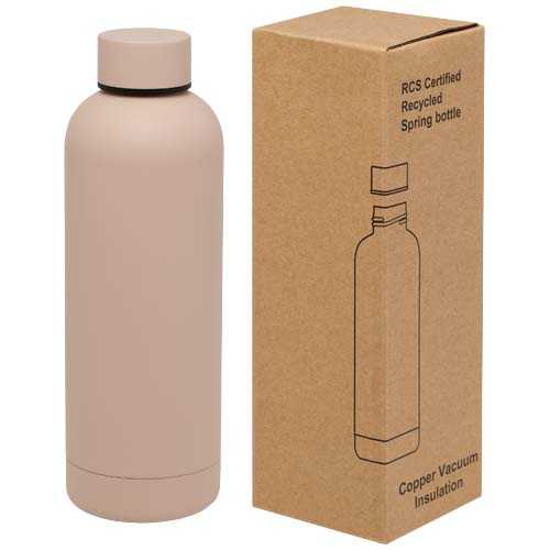 Spring 500 ml RCS certified recycled stainless steel copper vacuum insulated bottle