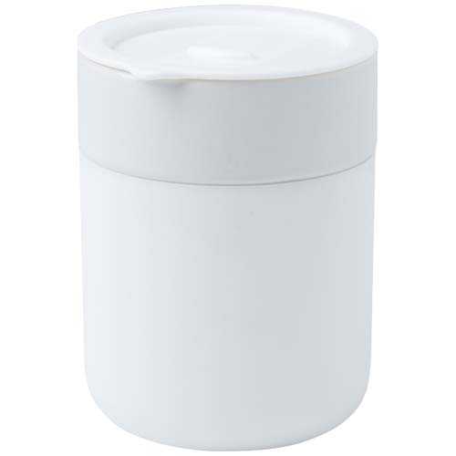 Java 330 ml ceramic tumbler with silicone wrap and plastic lid