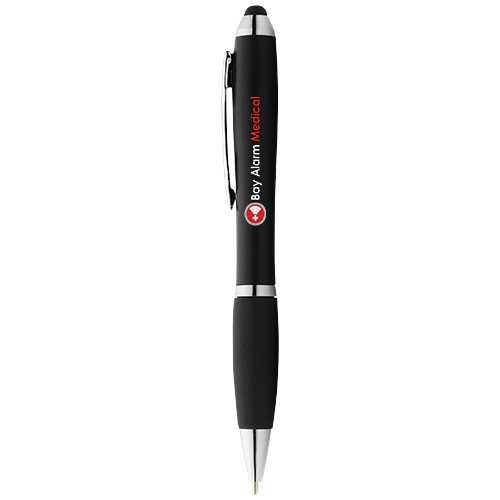 Nash coloured stylus ballpoint pen with black grip (blue ink)