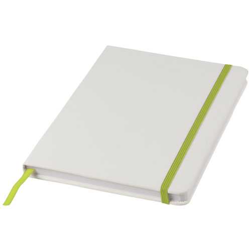 Spectrum A5 white notebook with coloured strap