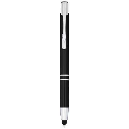 Moneta anodized aluminium click stylus ballpoint pen