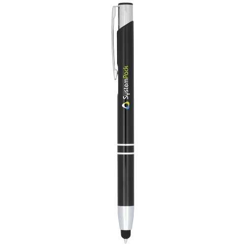 Moneta anodized aluminium click stylus ballpoint pen (blue ink)