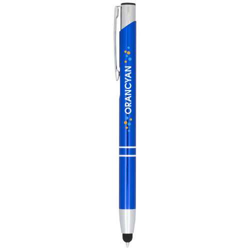 Moneta anodized aluminium click stylus ballpoint pen