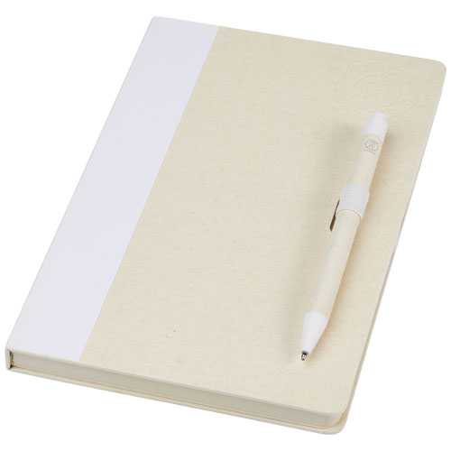 Dairy Dream A5 size reference recycled milk cartons notebook and ballpoint pen set