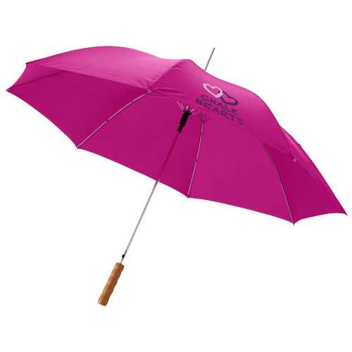 Lisa 23" auto open umbrella with wooden handle