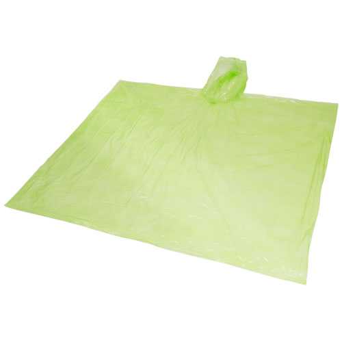 Mayan recycled plastic disposable rain poncho with storage pouch