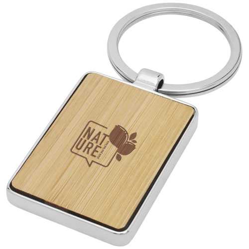 Neta bamboo rectangular keychain