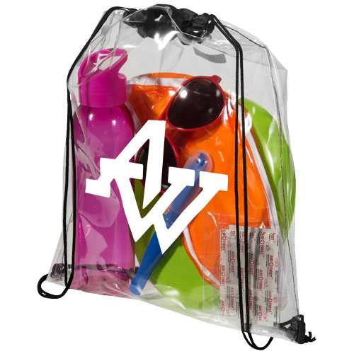 Lancaster transparent drawstring bag 5L