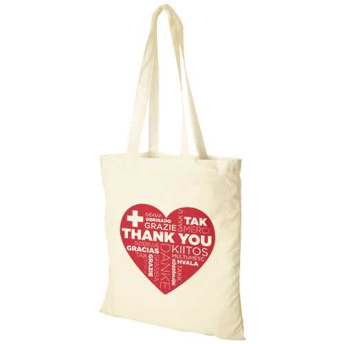 Madras 140 g/m² cotton tote bag 7L