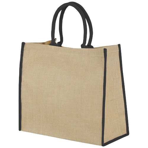 Harry coloured edge jute tote bag 25L