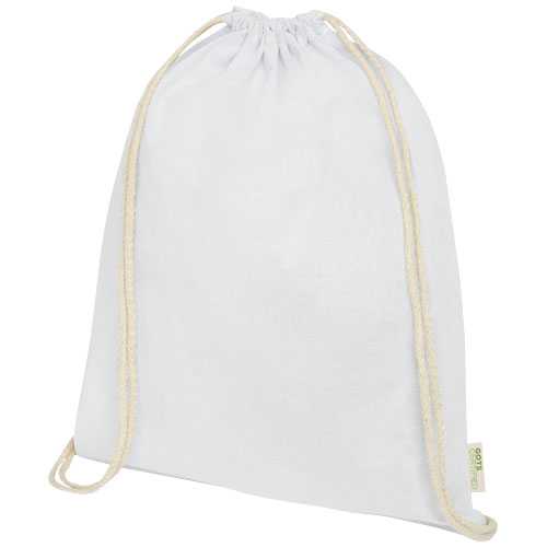 Orissa 100 g/m² organic cotton drawstring bag 5L