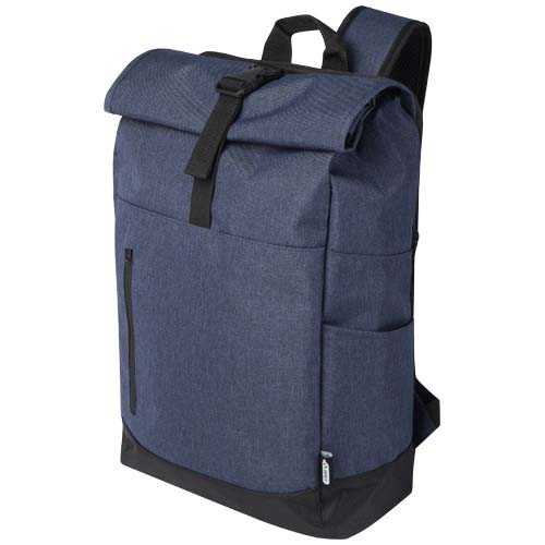 Hoss 15.6" GRS recycled roll-up laptop backpack 12L