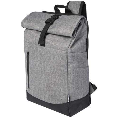 Hoss 15.6" GRS recycled roll-up laptop backpack 12L