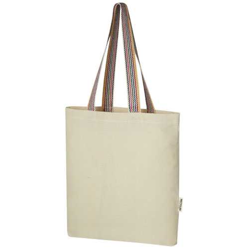 Rainbow 180 g/m² recycled cotton tote bag 5L