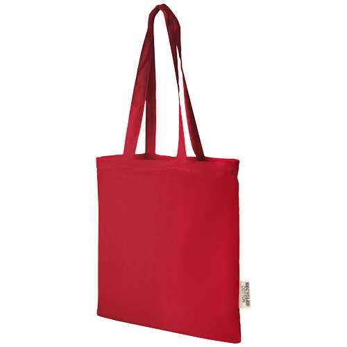 Madras 140 g/m2 GRS recycled cotton tote bag 7L