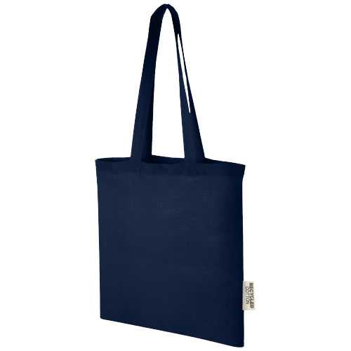 Madras 140 g/m2 GRS recycled cotton tote bag 7L