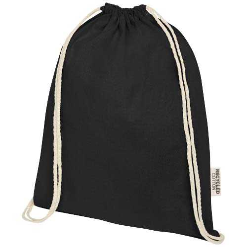 Oregon 140 g/m² GRS recycled cotton drawstring bag