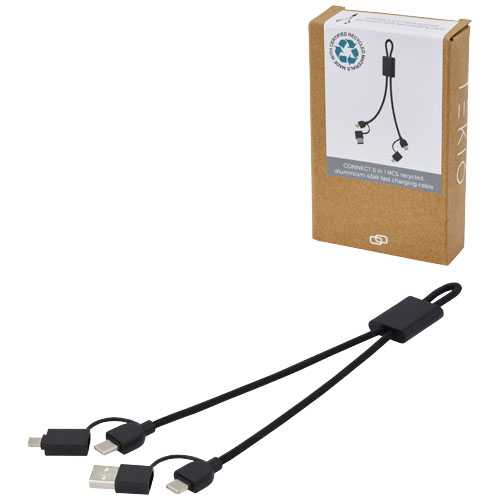 Connect 6-in-1 RCS recycled aluminium 45W quick charge & data transfer cable