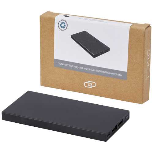 Connect 5000 mAh recycled aluminium power bank 