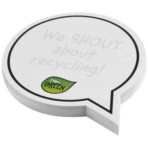 Sticky-Mate® speech bubble-shaped recycled sticky notes