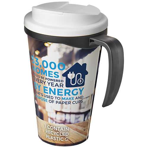 Brite-Americano® Grande 350 ml mug with spill-proof lid