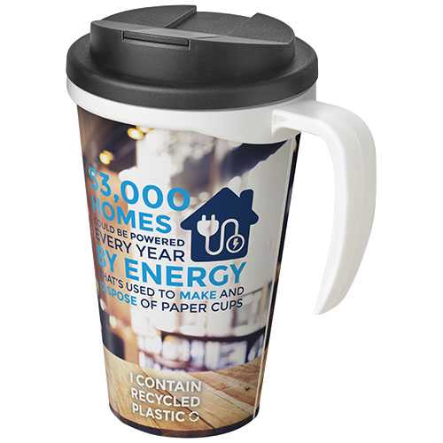 Brite-Americano® Grande 350 ml mug with spill-proof lid