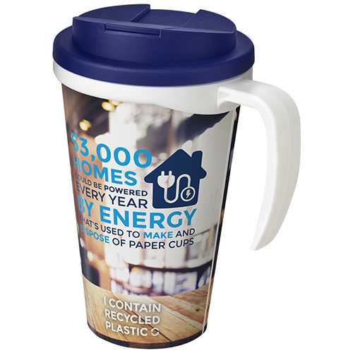 Brite-Americano® Grande 350 ml mug with spill-proof lid