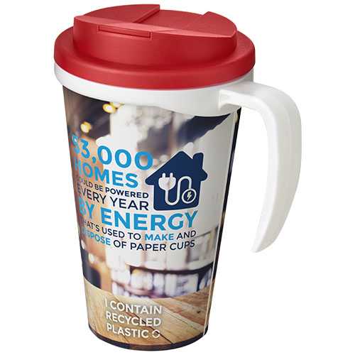 Brite-Americano® Grande 350 ml mug with spill-proof lid