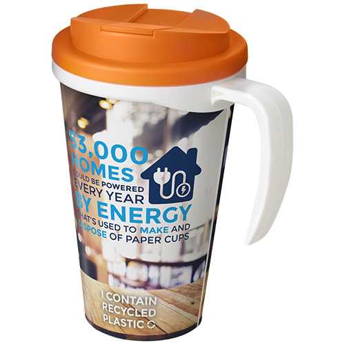 Brite-Americano® Grande 350 ml mug with spill-proof lid