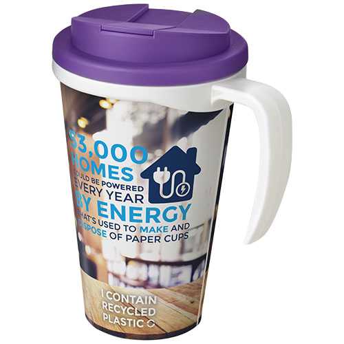 Brite-Americano® Grande 350 ml mug with spill-proof lid