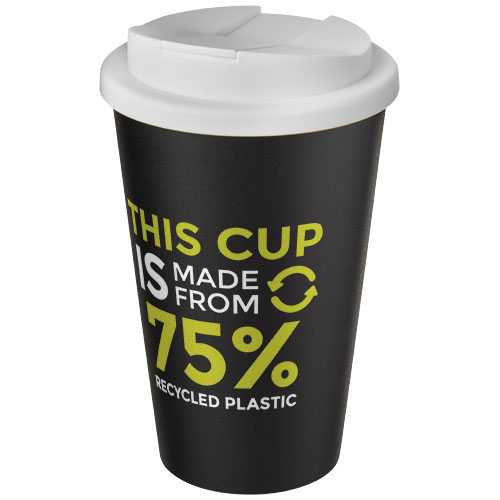 Americano® Eco 350 ml recycled tumbler with spill-proof lid