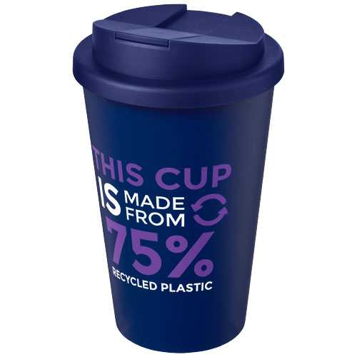 Americano® Eco 350 ml recycled tumbler with spill-proof lid