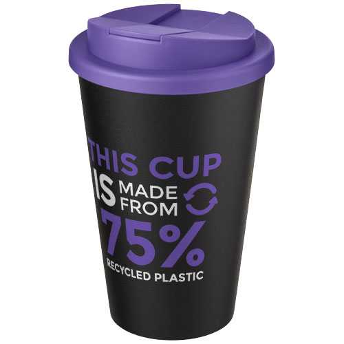 Americano® Eco 350 ml recycled tumbler with spill-proof lid